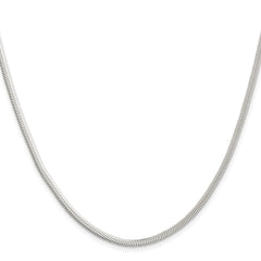 Sterling Silver 3.3mm Flat Oval Snake ChainQFS22