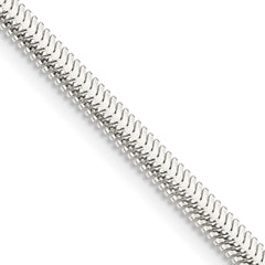 Sterling Silver 3.3mm Flat Oval Snake ChainQFS22