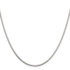 Sterling Silver 2mm Diamond-cut Snake ChainQFS3