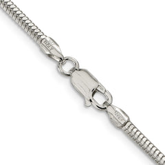 Sterling Silver 2.5mm Diamond-cut Snake ChainQFS4