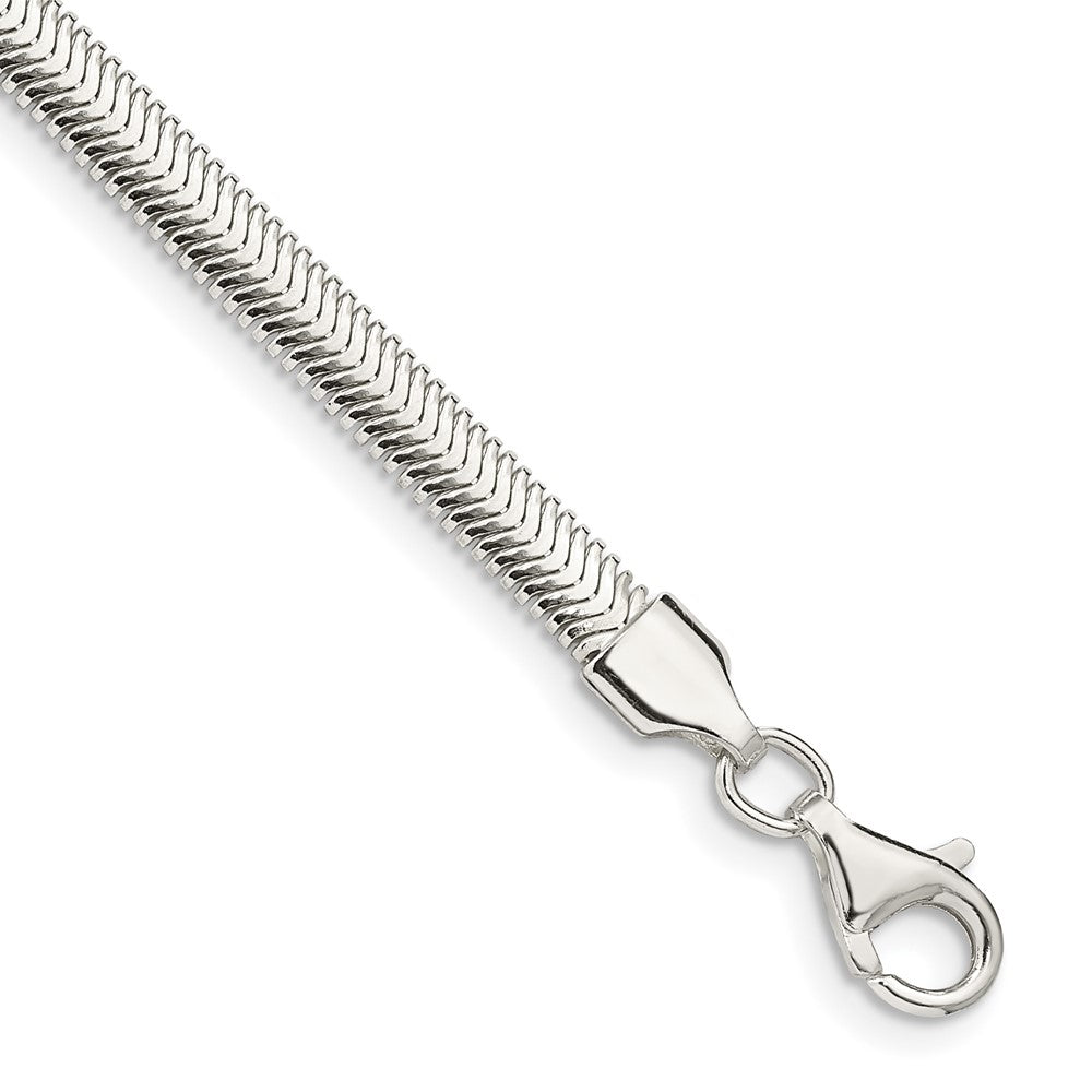 Sterling Silver 4.2mm Flat Oval Snake Chain QFS6-8
