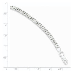 Sterling Silver 4.25mm Fancy Flat Link Bracelet QG1141-8
