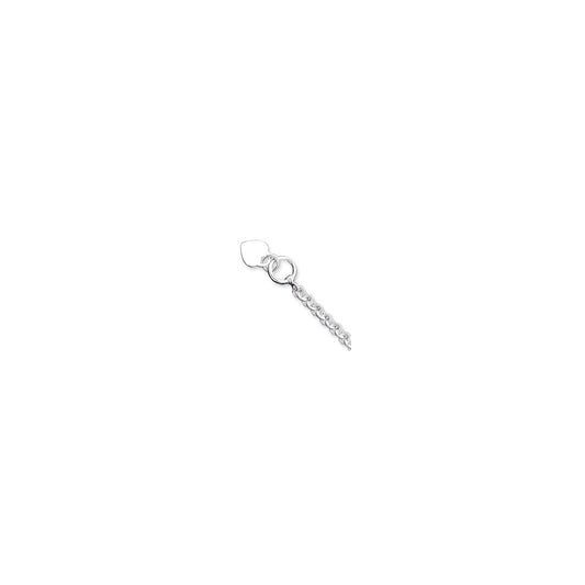 Sterling Silver Engraveable Heart Disc on Fancy Link Toggle Bracelet QG1156-7.75