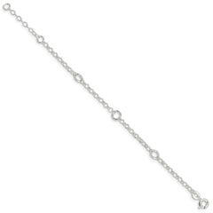 Sterling Silver Polished Fancy Rolo Chain Children's Bracelet QG1329-6