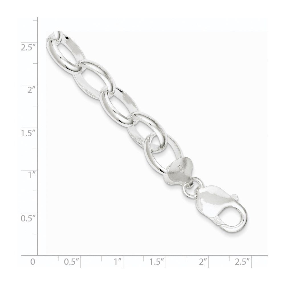 Sterling Silver Rolo Bracelet QG1536-7.5
