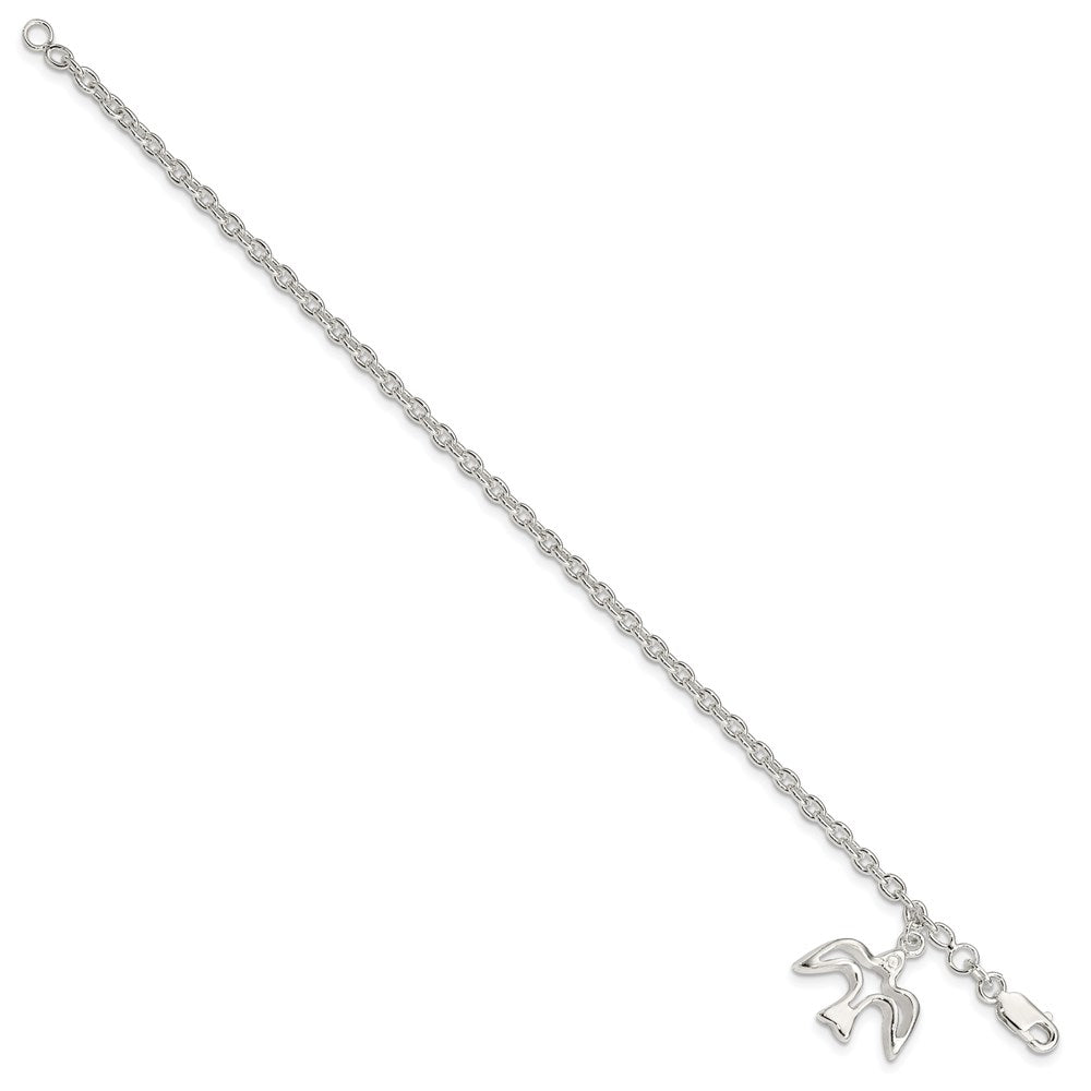 Sterling Silver Dove Charm Bracelet QG1552-7