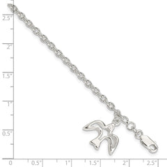 Sterling Silver Dove Charm Bracelet QG1552-7