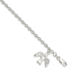 Sterling Silver Dove Charm Bracelet QG1552-7