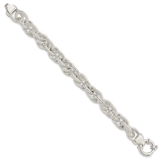 Sterling Silver Fancy Link Bracelet QG1559-7.75