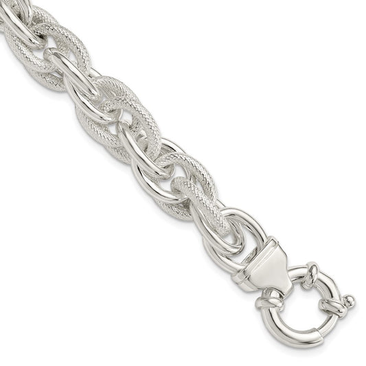 Sterling Silver Fancy Link Bracelet QG1559-7.75