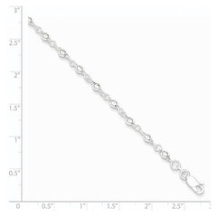 Sterling Silver Bead and Link Bracelet QG1629-7.25