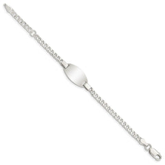 Sterling Silver Childrens 5in Plus 1in Ext ID Bracelet QG1652