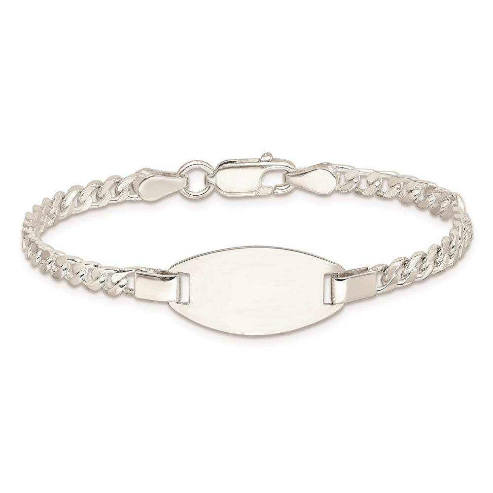 Sterling Silver Childrens 5in Plus 1in Ext ID Bracelet QG1652