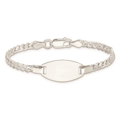 Sterling Silver Childrens 5in Plus 1in Ext ID Bracelet QG1652