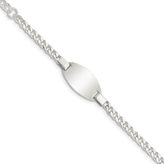 Sterling Silver Childrens 5in Plus 1in Ext ID Bracelet QG1652