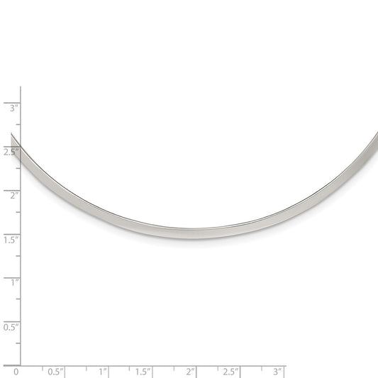 Sterling Silver Polished 3mm Neck Collar QG1745