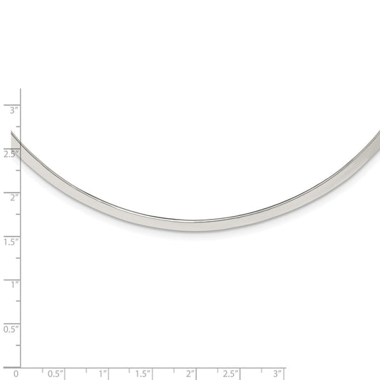 Sterling Silver Polished 4mm Neck Collar QG1746