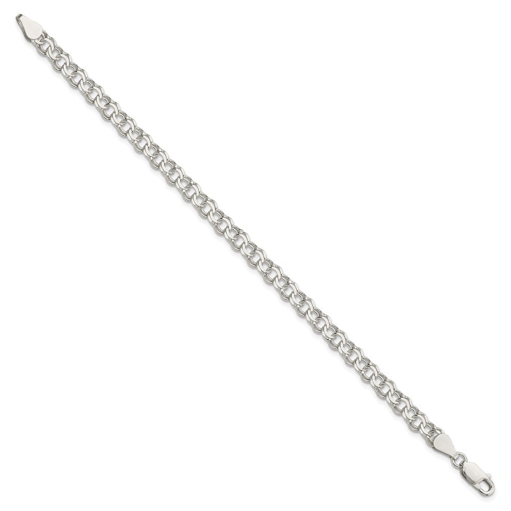 Sterling Silver 5.5mm Double Link Charm Bracelet QG2203-7