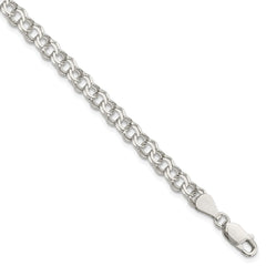Sterling Silver 5.5mm Double Link Charm Bracelet QG2203-7