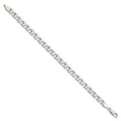 Sterling Silver 6mm Double Link Charm Bracelet QG2204-7