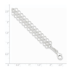 Sterling Silver Fancy Link Bracelet QG2233-7.5