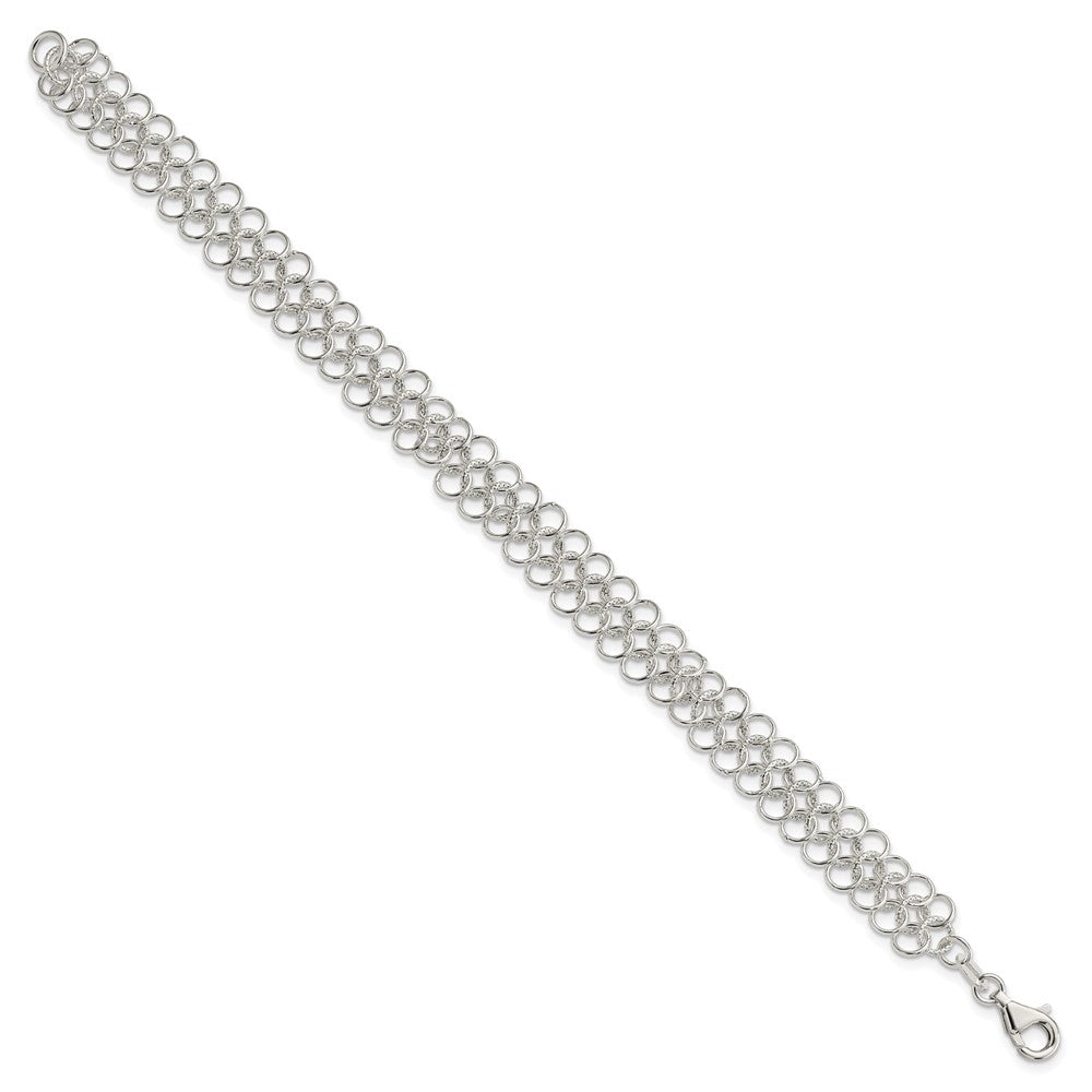 Sterling Silver Fancy Link Bracelet QG2233-7.5