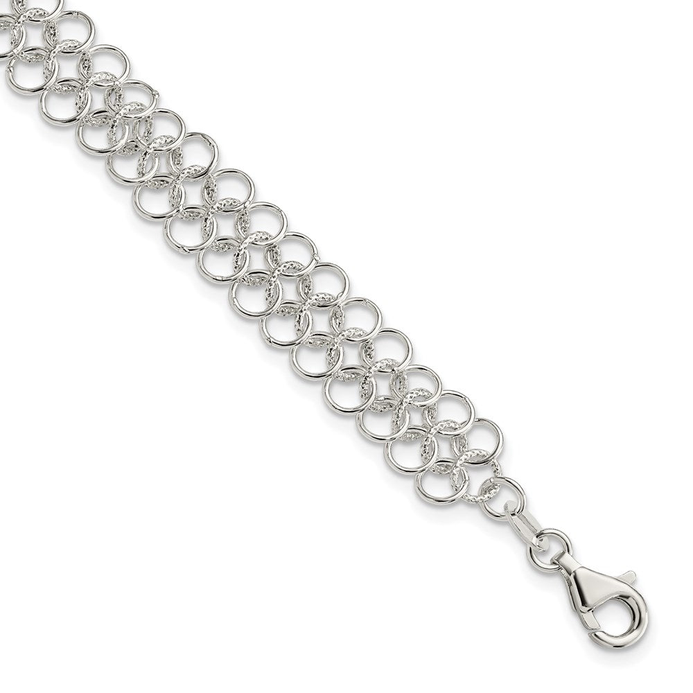 Sterling Silver Fancy Link Bracelet QG2233-7.5