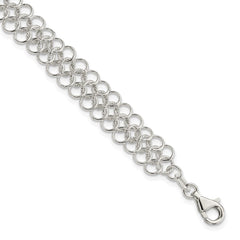 Sterling Silver Fancy Link Bracelet QG2233-7.5