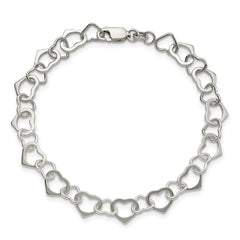 Sterling Silver Hearts Bracelet QG2260-7.5