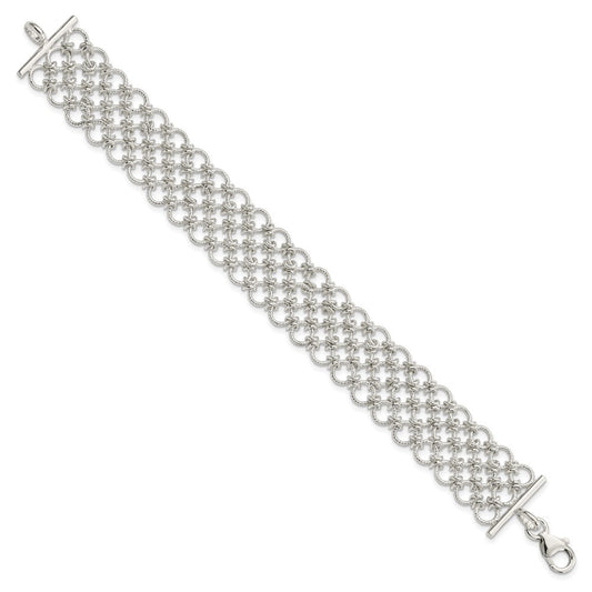 Sterling Silver Multi-Link Bracelet QG2294-7.5