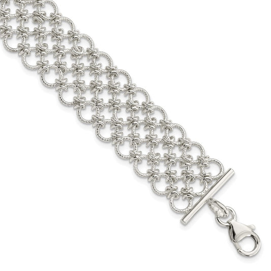 Sterling Silver Multi-Link Bracelet QG2294-7.5