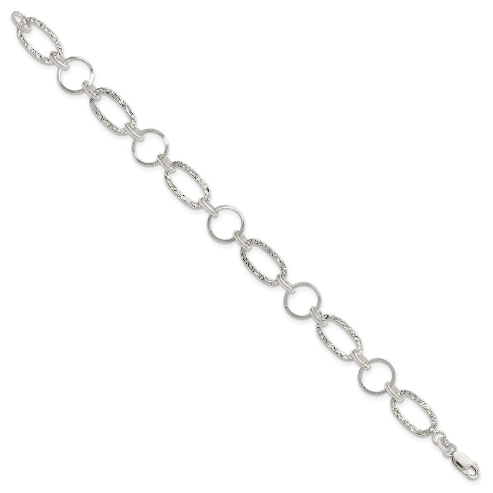Sterling Silver Circle Bracelet QG2340-7.5