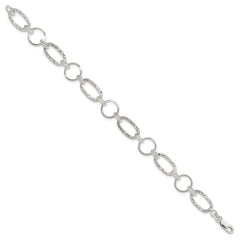 Sterling Silver Circle Bracelet QG2340-7.5