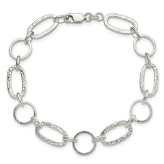 Sterling Silver Circle Bracelet QG2340-7.5