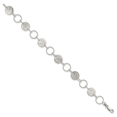 Sterling Silver Fancy Circle Bracelet QG2341-7.5