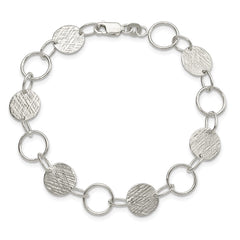 Sterling Silver Fancy Circle Bracelet QG2341-7.5