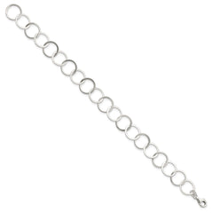 Sterling Silver Circle Bracelet QG2345-7.5