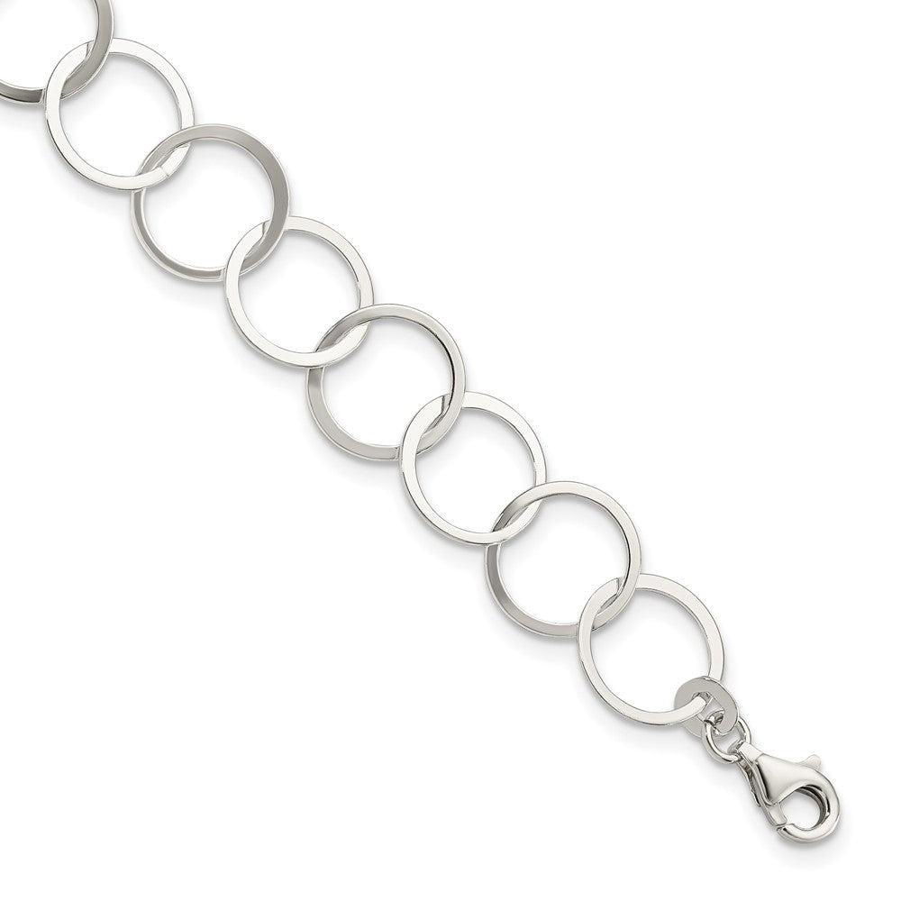 Sterling Silver Circle Bracelet QG2345-7.5