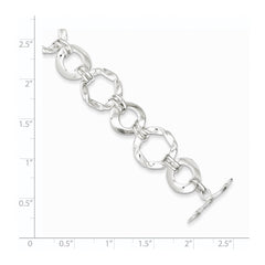 Sterling Silver Fancy Circle Link Bracelet QG2361-7.5