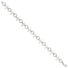 Sterling Silver Cross Bracelet QG2404-7.5