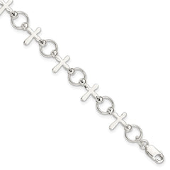 Sterling Silver Cross Bracelet QG2404-7.5