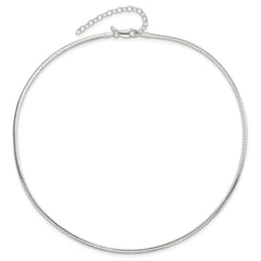 Sterling Silver 2mm w/2 in Ext Cubetto Chain QG2550-16