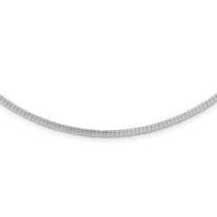 Sterling Silver Rhodium-plated 2mm with 2 inch Extention Cubetto Chain QG2550R-16