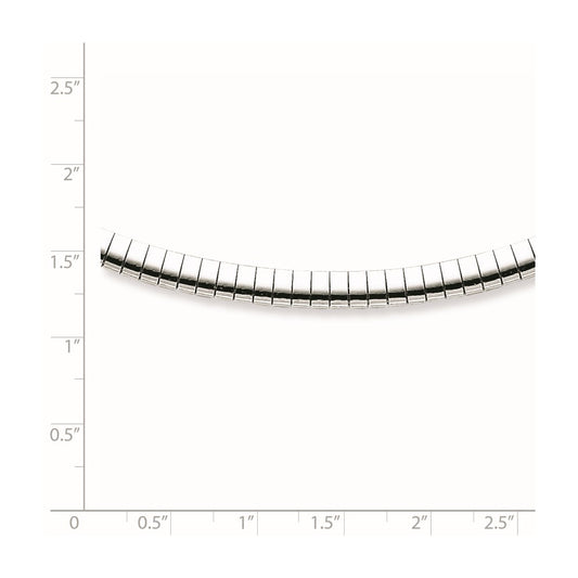 Sterling Silver Rhodium-plated 4mm with a 2 inch Extention Cubetto Chain QG2555R-16