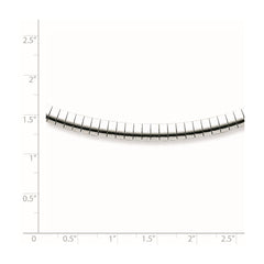 Sterling Silver Rhodium-plated 4mm with a 2 inch Extention Cubetto Chain QG2555R-16