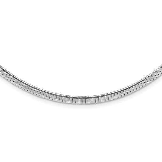 Sterling Silver Rhodium-plated 4mm with a 2 inch Extention Cubetto Chain QG2555R-16