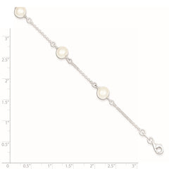Sterling Silver FW Cultured Pearl Bracelet QG2996-7.25