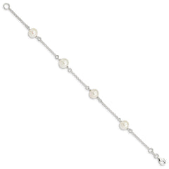 Sterling Silver FW Cultured Pearl Bracelet QG2996-7.25