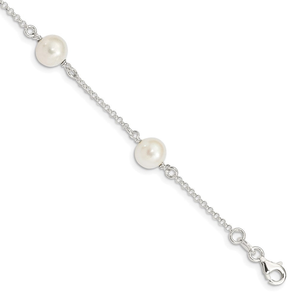 Sterling Silver FW Cultured Pearl Bracelet QG2996-7.25