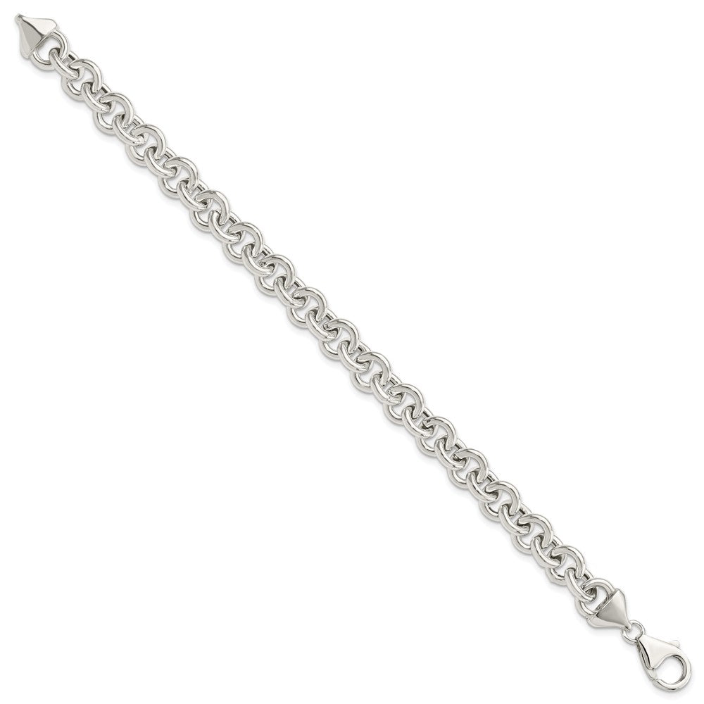 Sterling Silver Polished Fancy Link Bracelet QG3019-7.75
